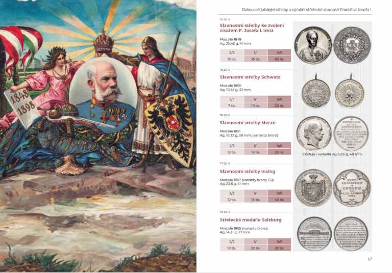 I. KATALOG STŘÍBRNÝCH STŘELECKÝCH MEDAILÍ A MINCÍ (3)